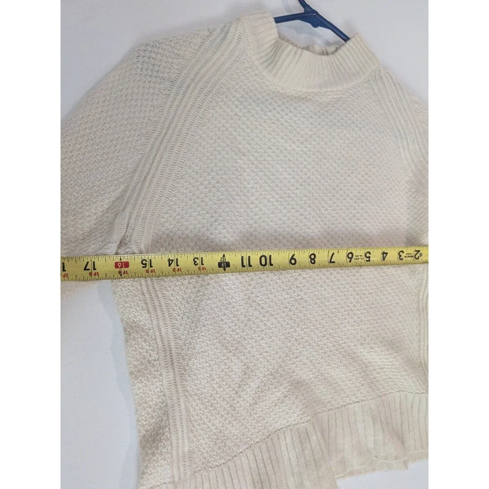 Everlane Sweater‎ Womens XXSmall Recycled Cashmere Knit Neutral Pullover Ivory